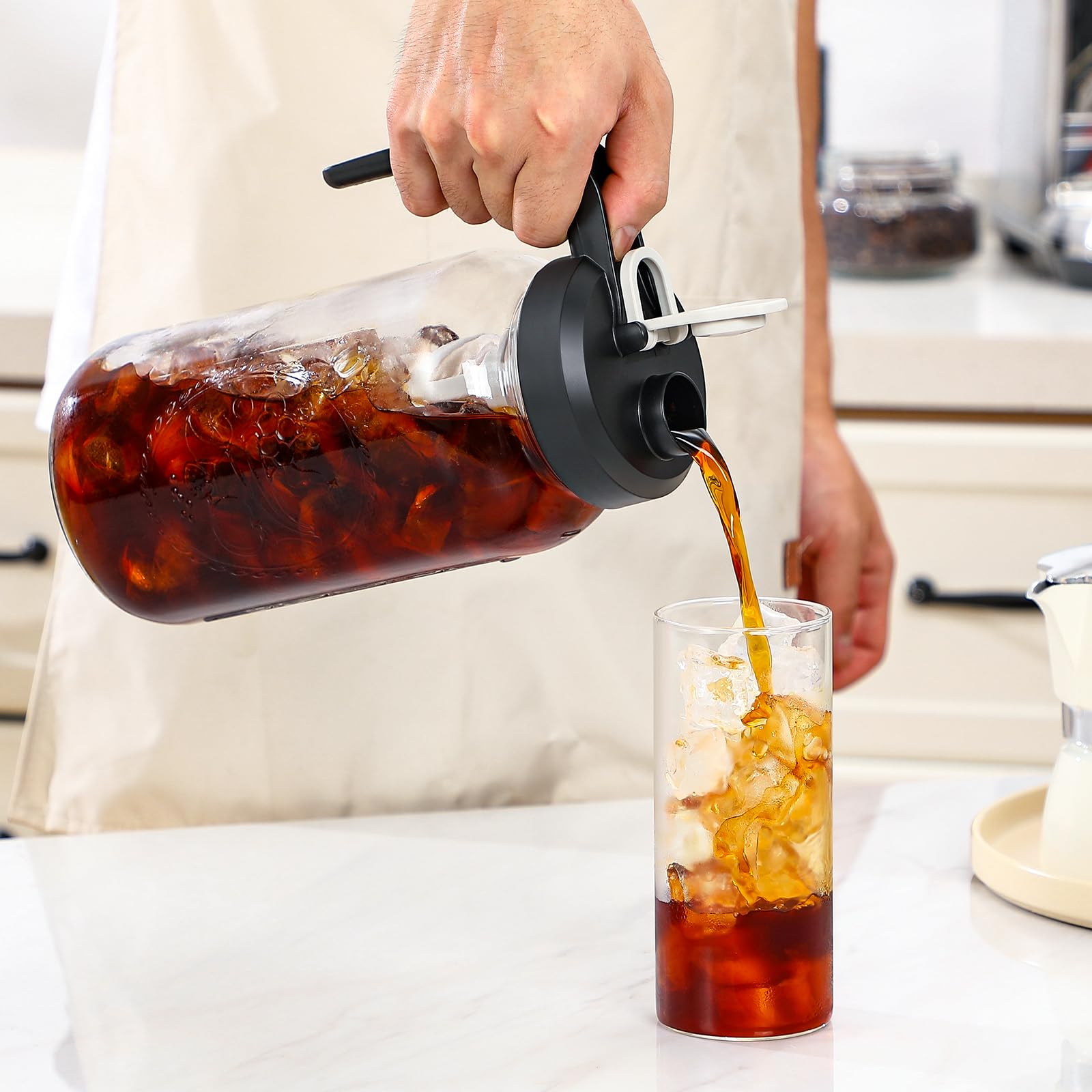 Foto 7 | Jarra para Té Aozita de Cristal de 2.5 l con Infusor - Venta Internacional