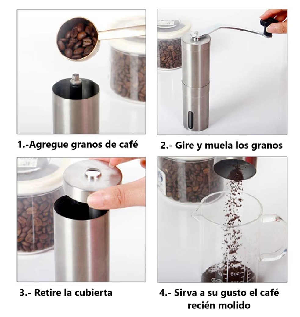 Foto 5 pulgar | Molinillo De Café Manual Happyware Acero Inoxidable