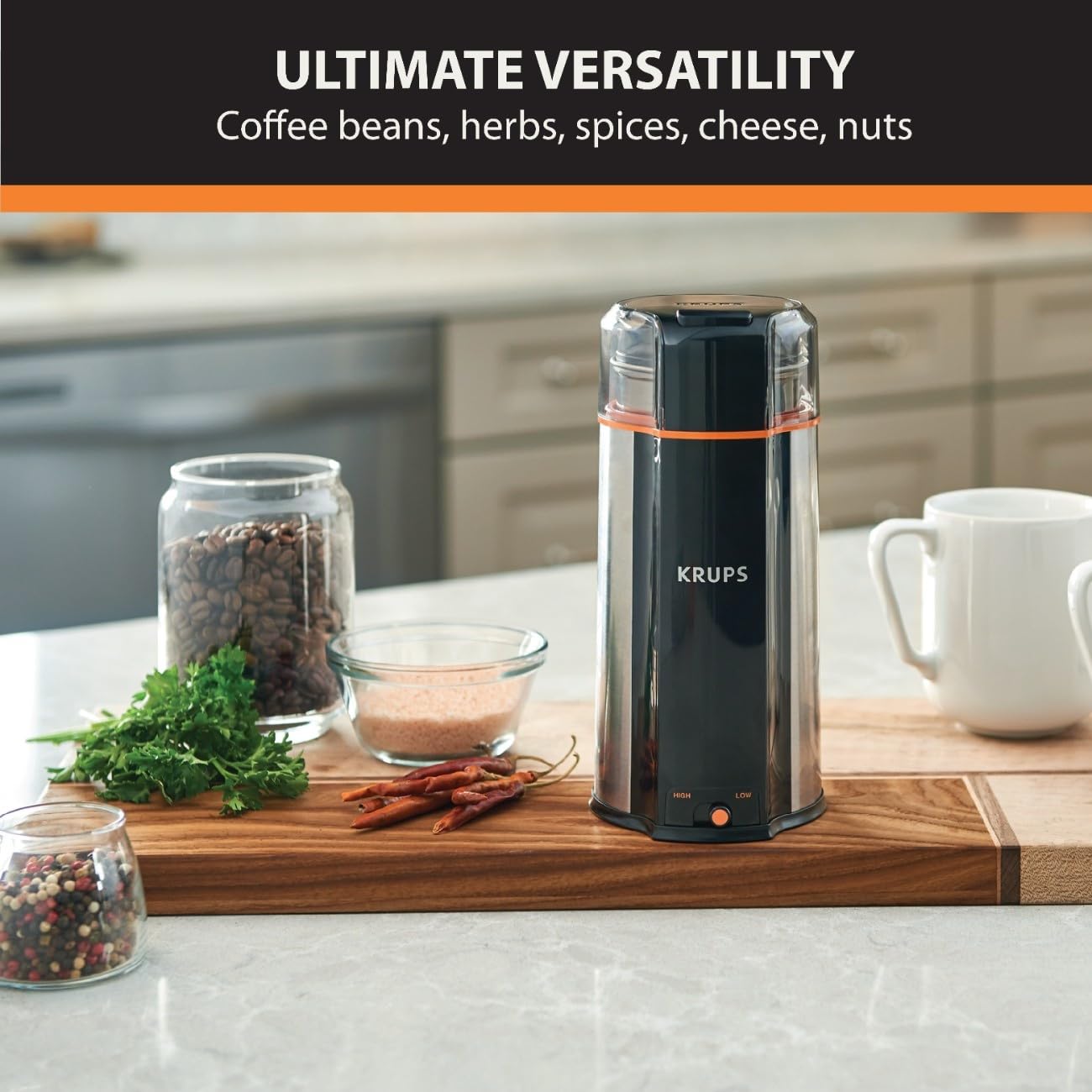 Foto 5 pulgar | Molinillo De Café Krups Ultimate Silent Vortex 90 Ml 240 W Plateado - Venta Internacional.