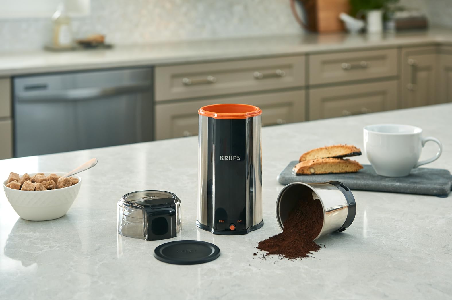 Foto 7 | Molinillo De Café Krups Ultimate Silent Vortex 90 Ml 240 W Plateado - Venta Internacional.