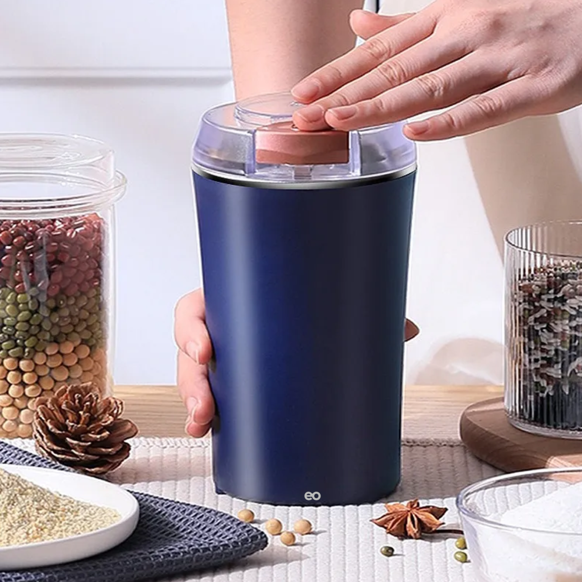 Foto 4 pulgar | Molino Para Café Y Especias 80g Cuchilla De 6 Páginas Eo Safe Imports Esi-20312 Azul