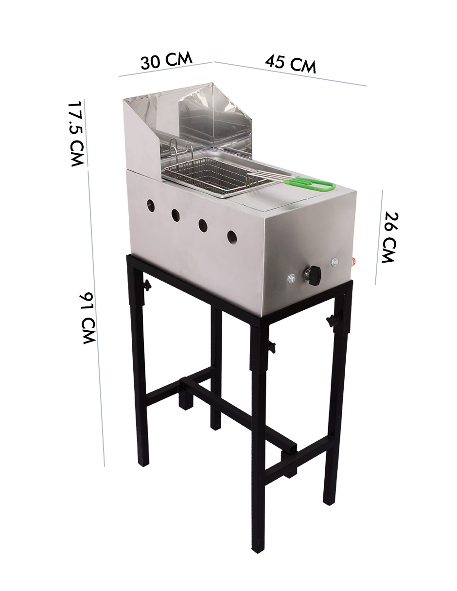 Foto 8 | Freidora 1 Tina Mindejal Acero a Gas 1 Tina 9 L
