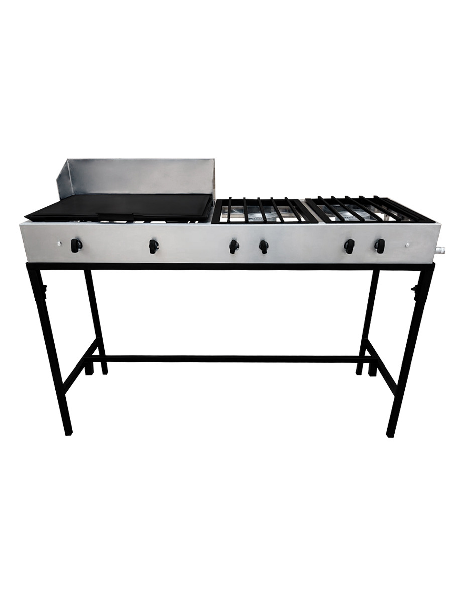 Foto 1 | Plancha con Parrilla de 4 Quemadores Mindejal 140 Acero
