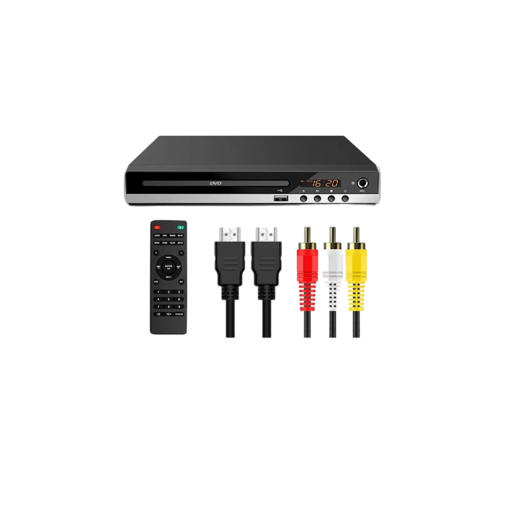 Reproductor De Dvd Hdmi Hd 1080p Para Tv Usb Negro