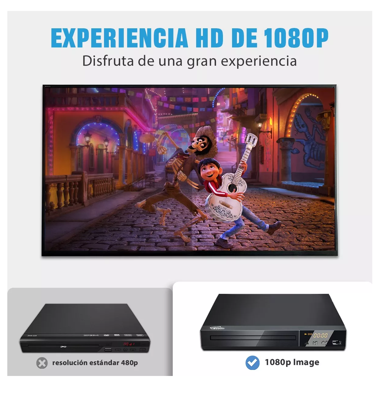 Foto 4 pulgar | Reproductor De Dvd Para Tv Con Hdmi Hd 1080p