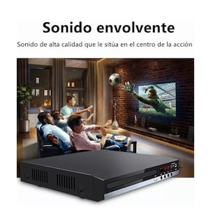 Foto 2 | Reproductor De Dvd Hdmi Hd 1080p Para Tv Usb Negro