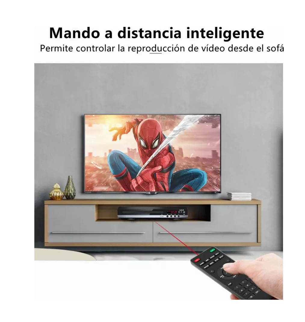 Foto 5 pulgar | Reproductor De Dvd Hdmi Hd 1080p Para Tv Usb Negro