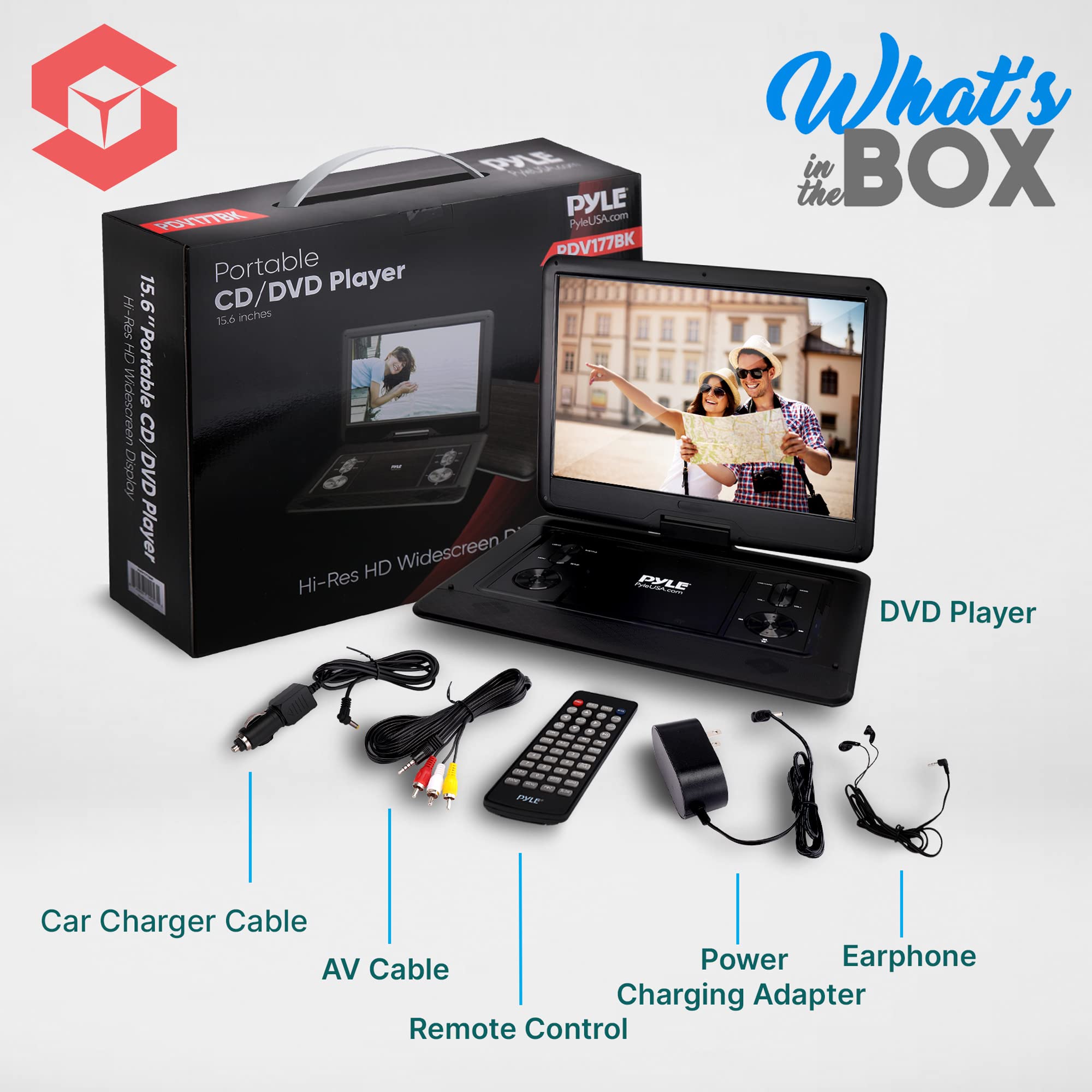 Foto 2 | Reproductor Portátil De Cd/dvd Pyle Con Pantalla Hd De 15.6 Pulgadas Con Acceso. - Venta Internacional.