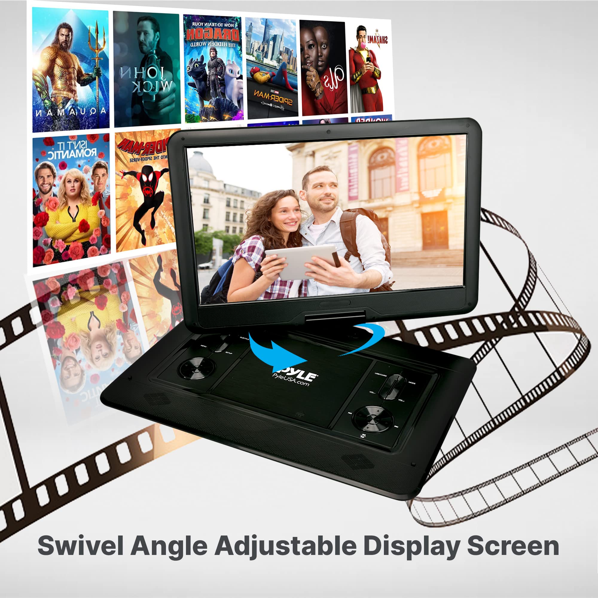 Foto 7 | Reproductor De Dvd Portátil Pyle De 17,9 Pulgadas Con Pantalla Giratoria Hd - Venta Internacional.