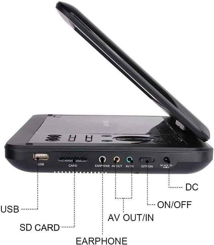 Foto 8 pulgar | Reproductor De Dvd Portátil Dbpower 12 Con Batería De 5 Horas Y Pantalla De 10 Pulgadas - Venta Internacional.