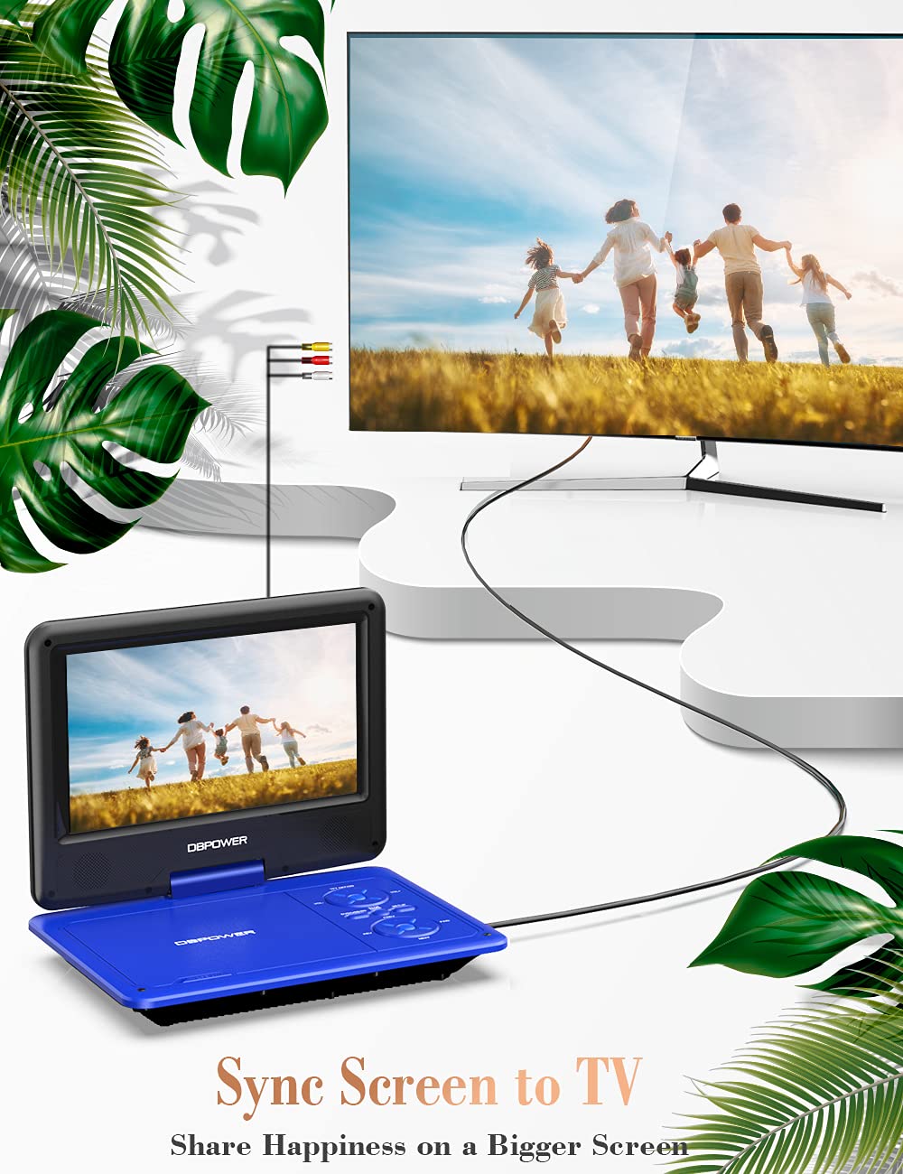 Foto 3 | Reproductor De Dvd Portátil Dbpower 11.5 Azul Con Batería De 5 Horas - Venta Internacional.