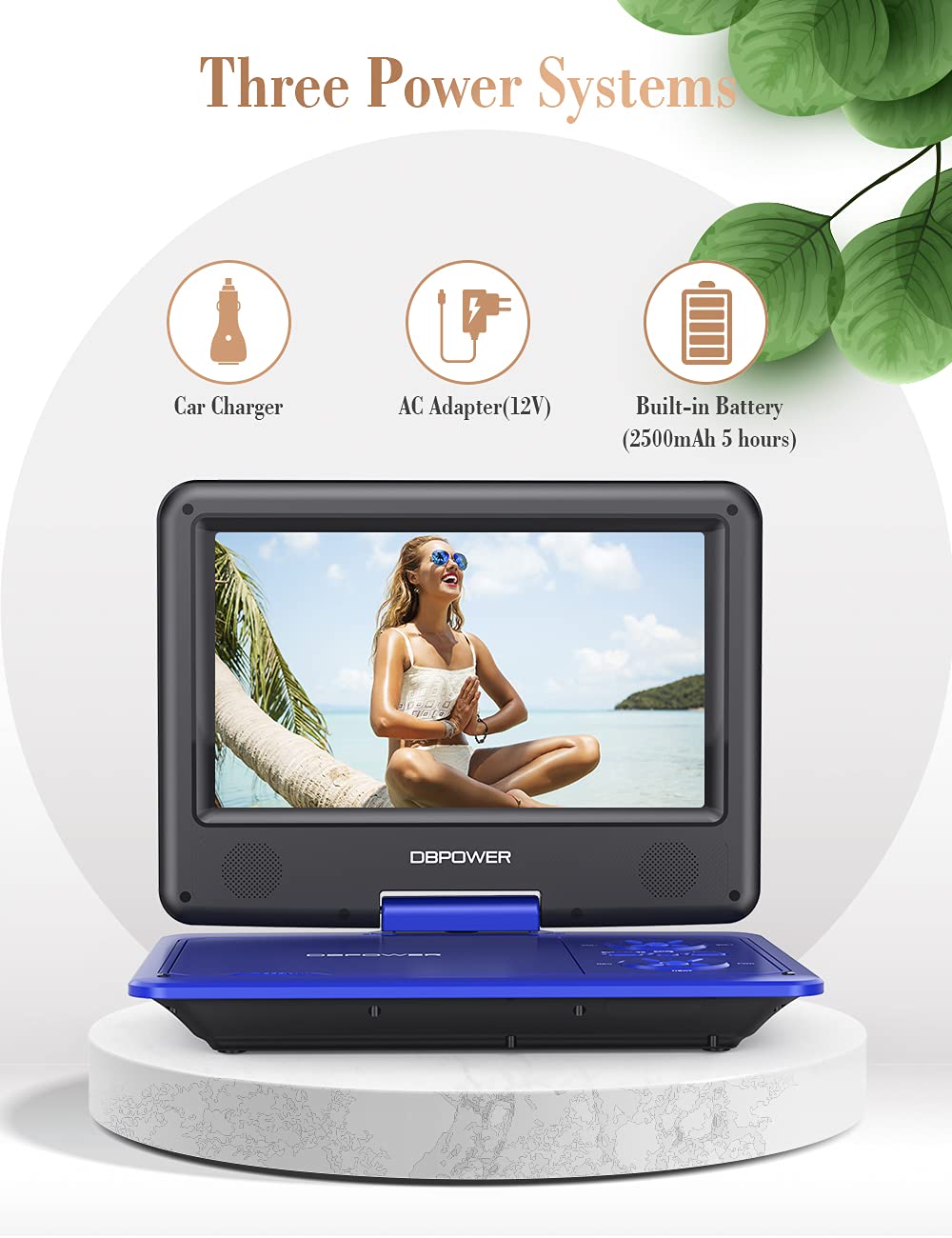 Foto 6 pulgar | Reproductor De Dvd Portátil Dbpower 11.5 Azul Con Batería De 5 Horas - Venta Internacional.