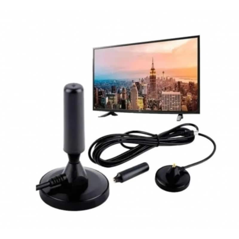 Antena De Tv Digital Hd De 3,5 Dbi Para Interiores Con Cable De 4,3 M, Color Negro - Venta Internacional.