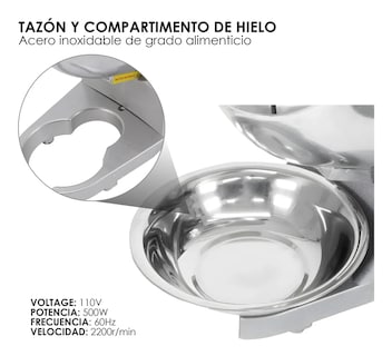 Foto 4 | Maquina Trituradora De Hielo Lab.g Para Raspados Electrica Gris