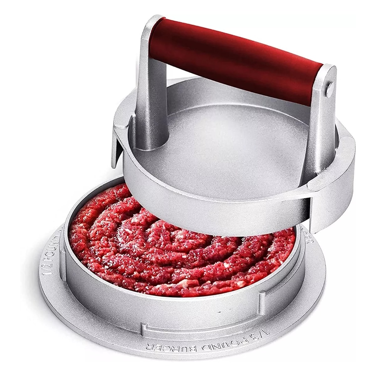 Prensa Manual de Acero para Hamburguesas con Ajuste de Grosor $480