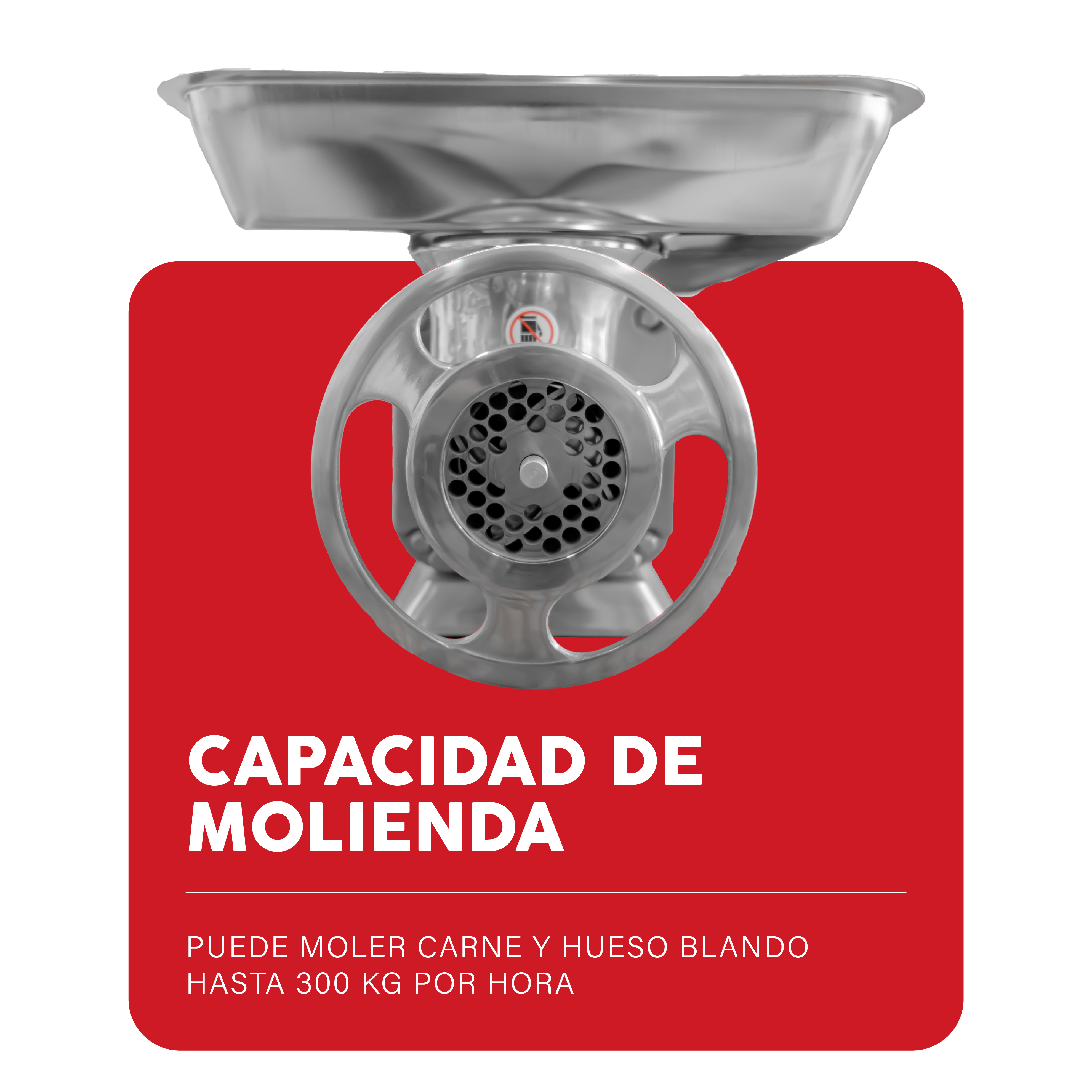 Foto 5 pulgar | Molino de Carne Vinson Molai-22 Gris Motor 2 HP Sistema de Engranajes Capacidad 300 Kg/h para Carne y Hueso Blando