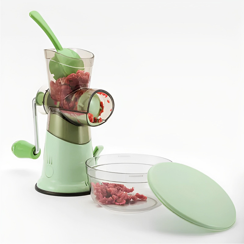 Foto 3 pulgar | Molino de Carne y Alimentos Manual Hiperware con Recipiente color Verde