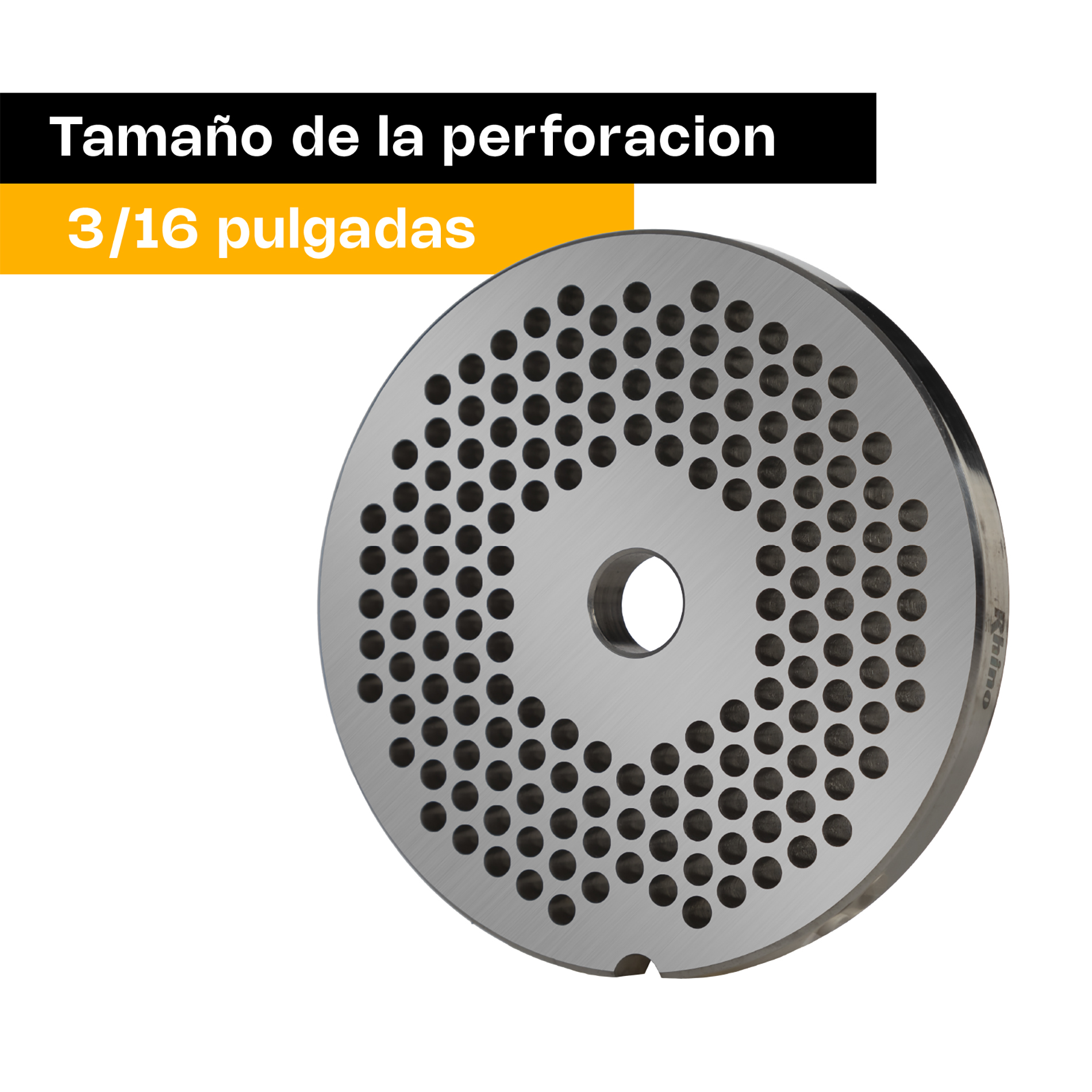 Foto 4 | Cedazos Para Molinos De Carne Rhino Ceda32-4.5  3/16'' En Acero Inoxidable Grado Alimenticio Para Molino #32, Alta
