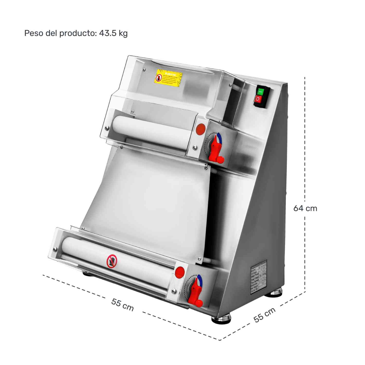 Foto 7 pulgar | Laminadora De Masa Automatica 40cm Harina Pizza Comercial Gutstark Home