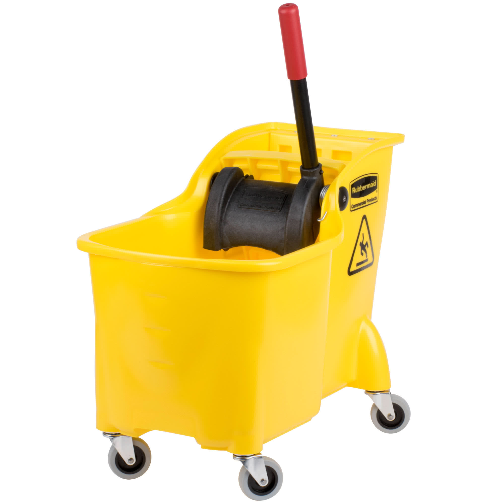 Foto 4 pulgar | Cubeta con Exprimidor Rubbermaid 7380 color Amarillo Tandem de 29.3 l