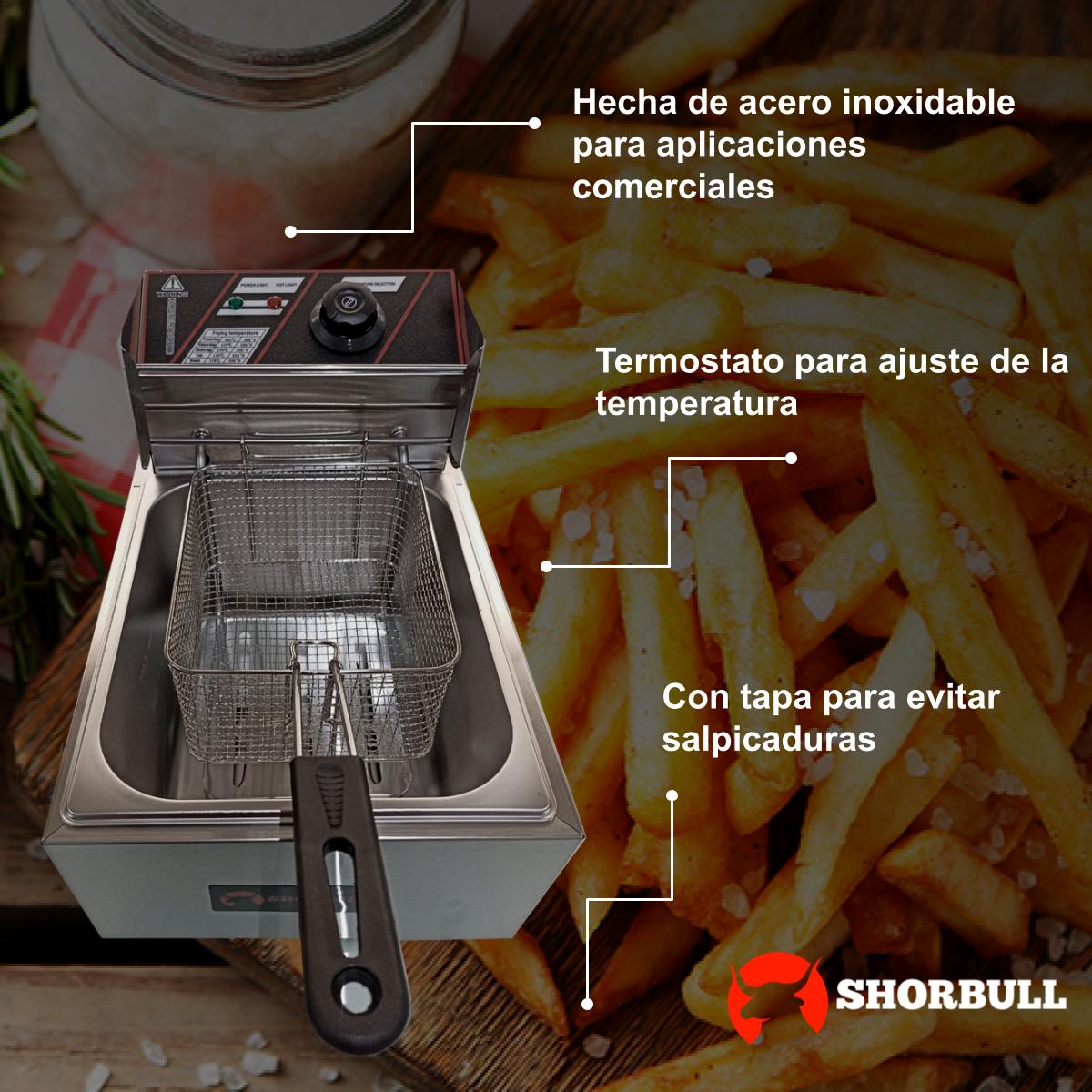 Foto 5 pulgar | Freidora Eléctrica Shorbull 6 l