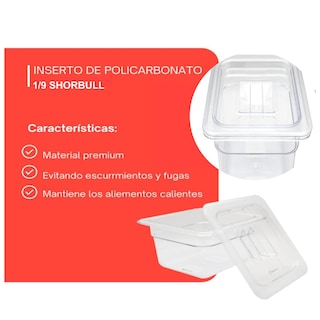Foto 3 | Inserto Shorbull GNP1019-150 Transparente Noveno 1/9 Policarbonato con Tapa 15 cm