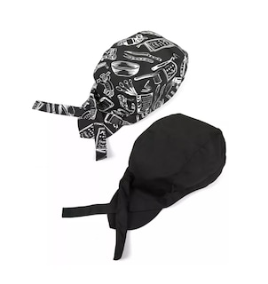 Foto 1 | Sombrero Cocinero Gorra Gorritos Chef Cabeza Ajustable 2pcs