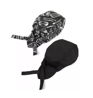 Foto 1 | Sombrero Cocinero Gorra Gorritos Chef Cabeza Ajustable 2pcs