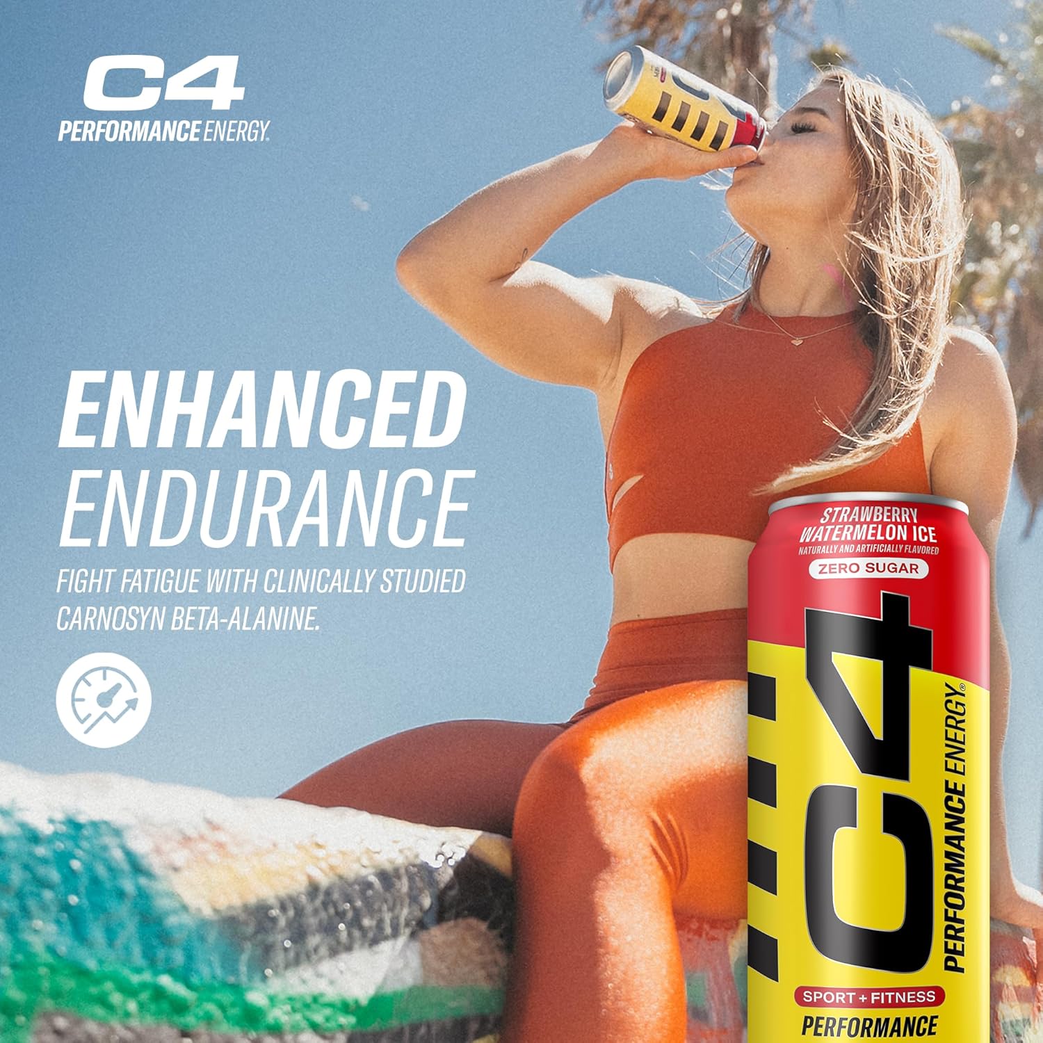 Foto 6 pulgar | C4 Energy Bebida Zero Azucar (12 Latas) Strawberry Watermelon Ice