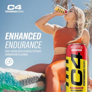 Foto 5 | C4 Energy Bebida Zero Azucar (12 Latas) Strawberry Watermelon Ice