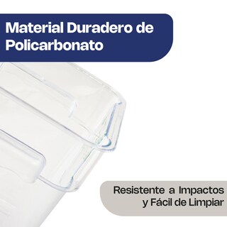 Foto 2 | Recipiente Policarbonato Graduado Cuadrado Caledonia Repocu-8 8 Qt, Graduación Doble, Libre Bpa, Apto Lavavajillas