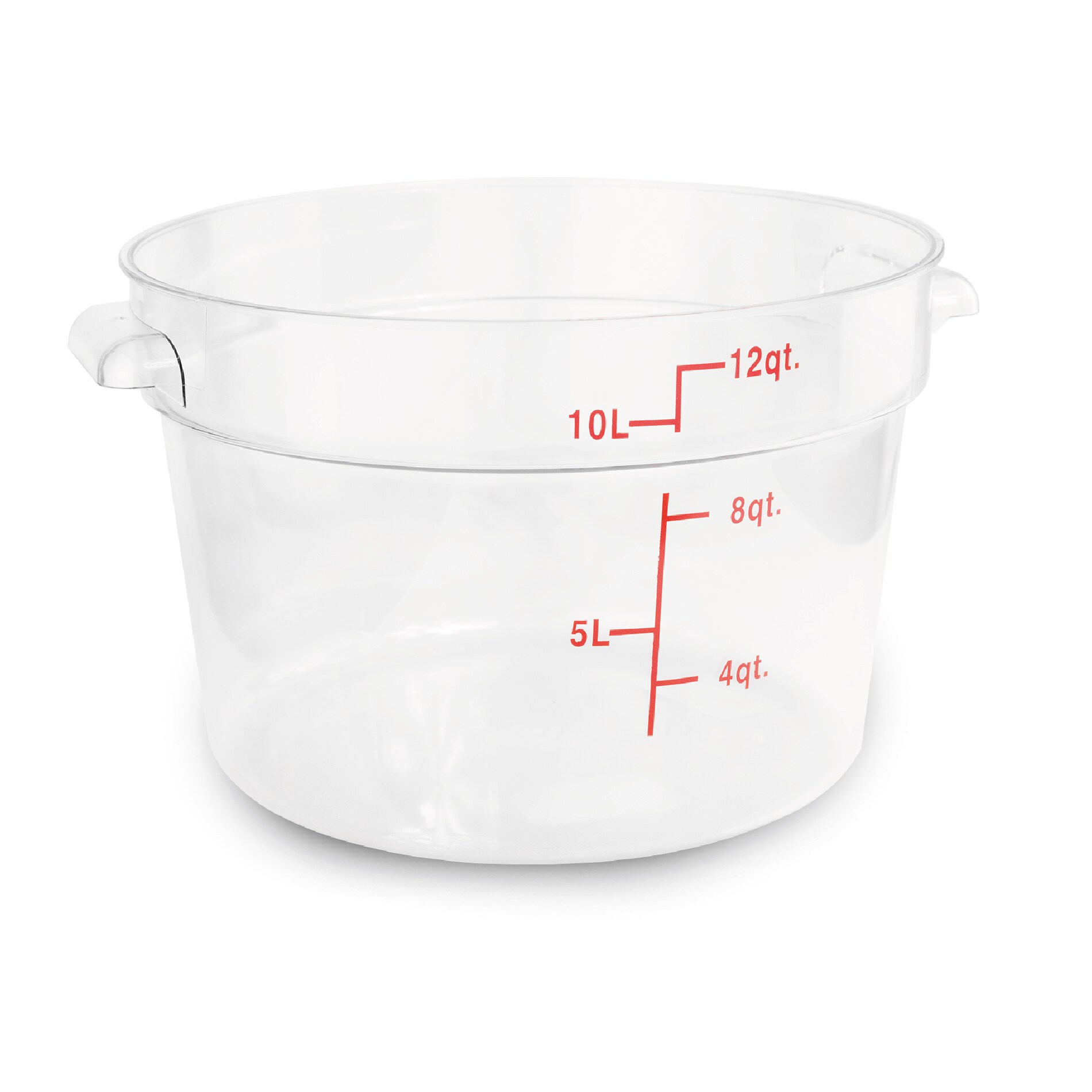 Recipiente Policabornato Graduado Redondo Caledonia Repore-12  12 Qt, Graduación Doble, Libre Bpa, Apto Lavavajil $519