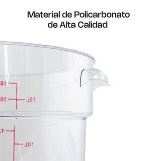 Foto 3 | Recipiente Policabornato Graduado Redondo Caledonia Repore-18 18 Qt, Graduación Doble, Libre Bpa, Apto Lavavajil