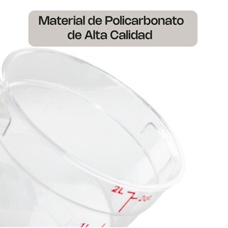 Foto 3 | Recipiente Policabornato Graduado Redondo Caledonia Repore-2 2 Qt, Graduación Doble, Libre Bpa, Apto Lavavajillas,