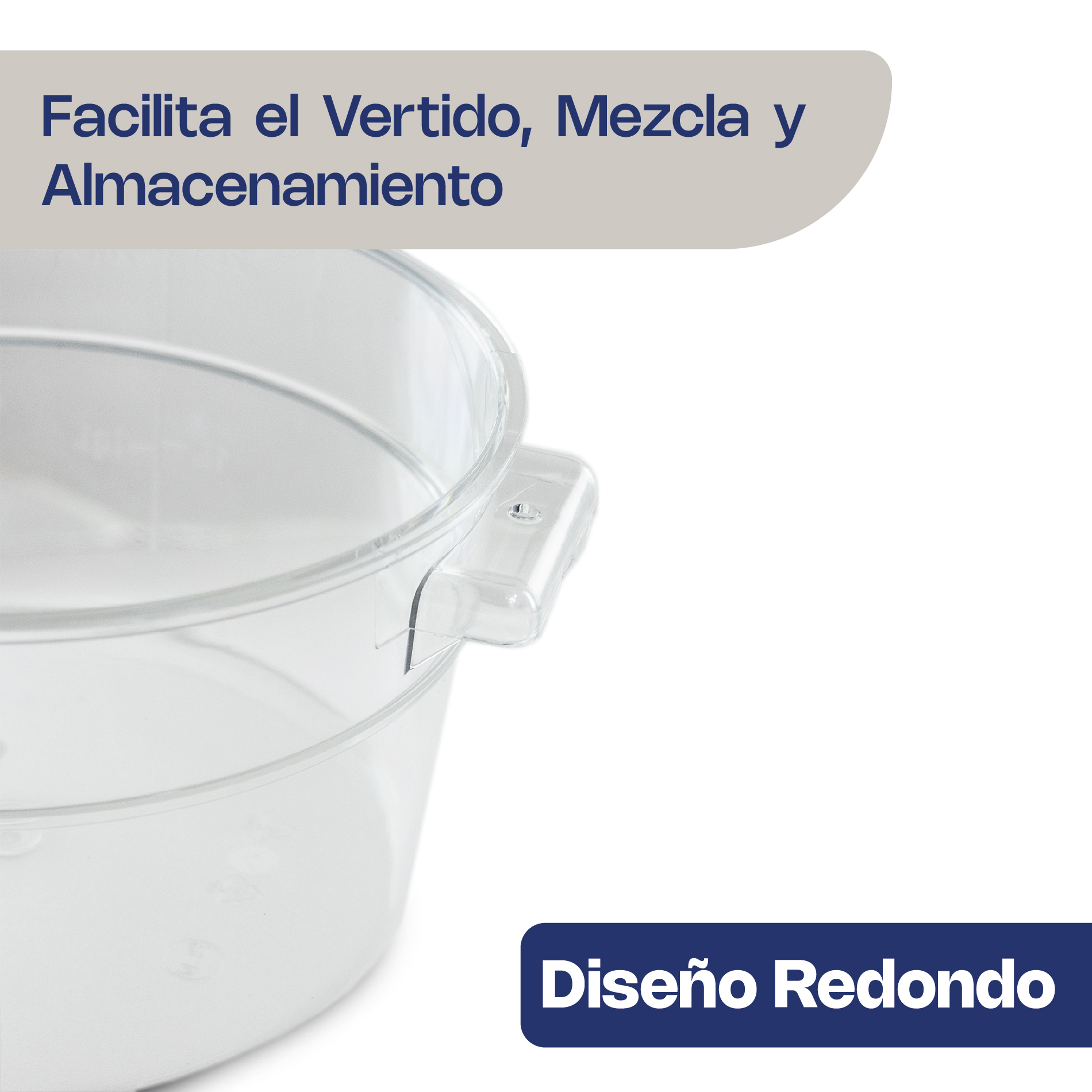 Foto 5 pulgar | Recipiente Policabornato Graduado Redondo Caledonia Repore-2  2 Qt, Graduación Doble, Libre Bpa, Apto Lavavajillas,