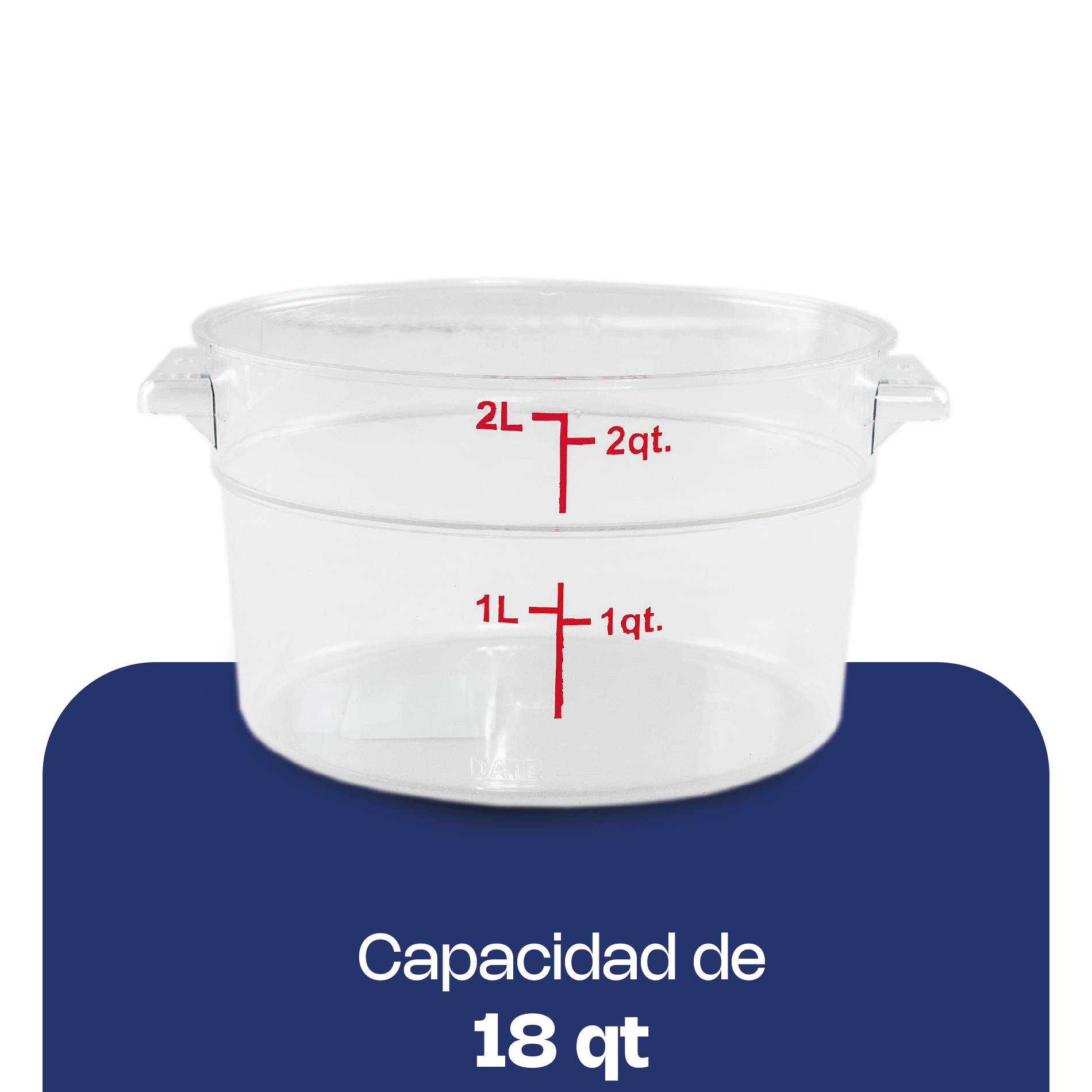 Foto 5 | Recipiente Policabornato Graduado Redondo Caledonia Repore-2  2 Qt, Graduación Doble, Libre Bpa, Apto Lavavajillas,