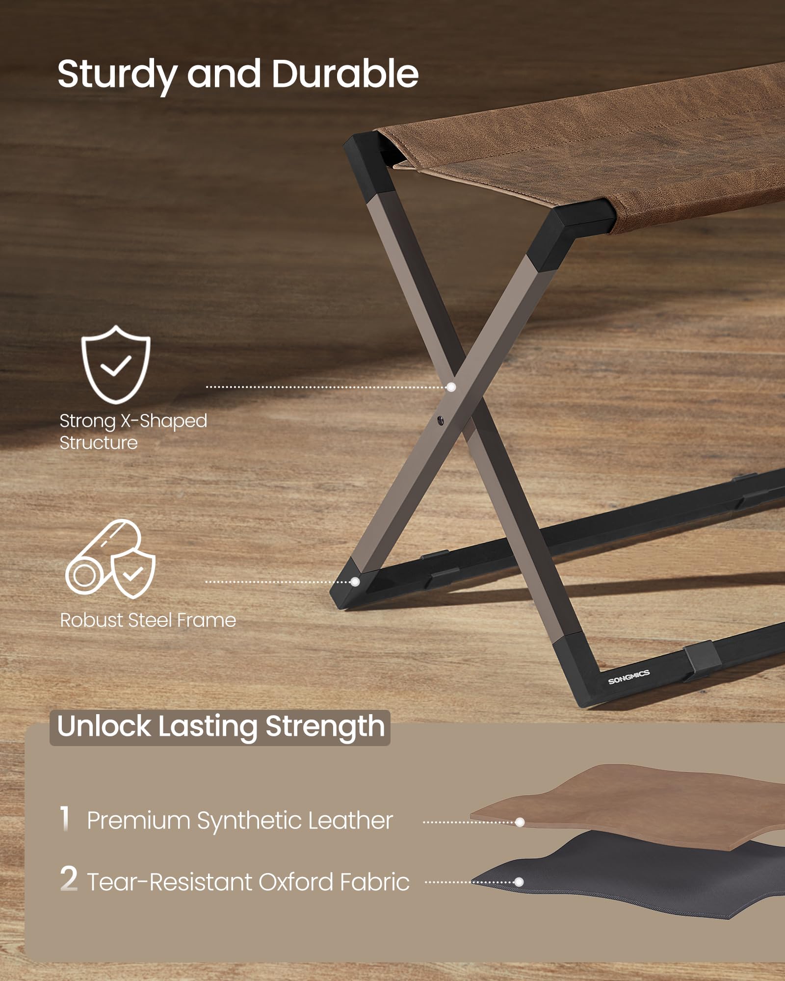Foto 4 | Portaequipajes Songmics Urlr009k01 De Piel Sintética 50 Kg - Venta Internacional.