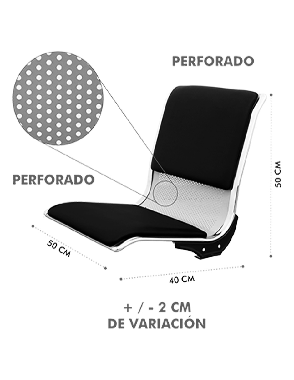 Foto 3 pulgar | Banca  3 Plazas C/panelos P/sala De Espera Mindejal Mb3pp Acero Banca De Espera 3 Plazas Con Panelos