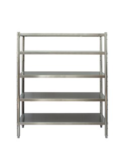 Foto 3 | Estante Anaquel Mindejal Sl-500 Gris De Acero Inoxidable 5 Niveles