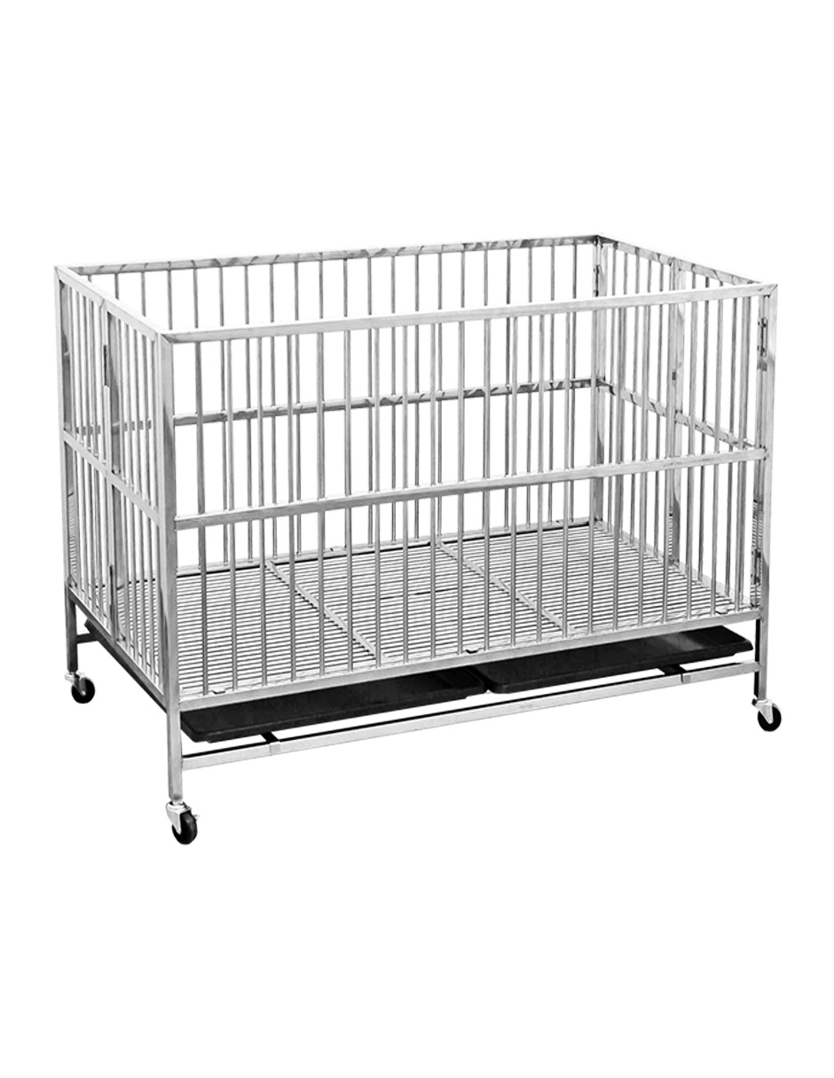 Foto 7 | Jaula Plegable Mindejal Minru30 Gris Acero Inoxidable + Dos Bandejas de Plástico