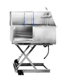 Foto 2 | Bañera Para Mascotas Mindejal Bpm-170 Gris De Acero Inoxidable Pedal Eléctrico, Altura Ajustable