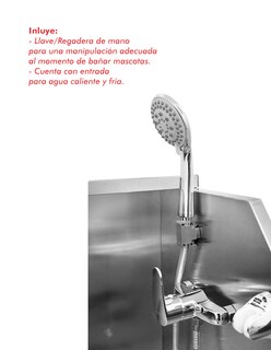 Foto 4 | Bañera Para Mascotas Mindejal Bpm-170 Gris De Acero Inoxidable Pedal Eléctrico, Altura Ajustable