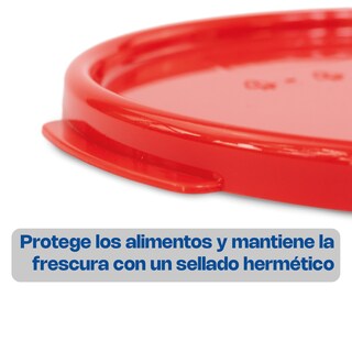 Foto 5 | Tapa Para Recipiente Graduado Redondo Caledonia, Polietileno, Para Recipientes De 6 Y 8 Qt, Higiénica Y Duradera, T