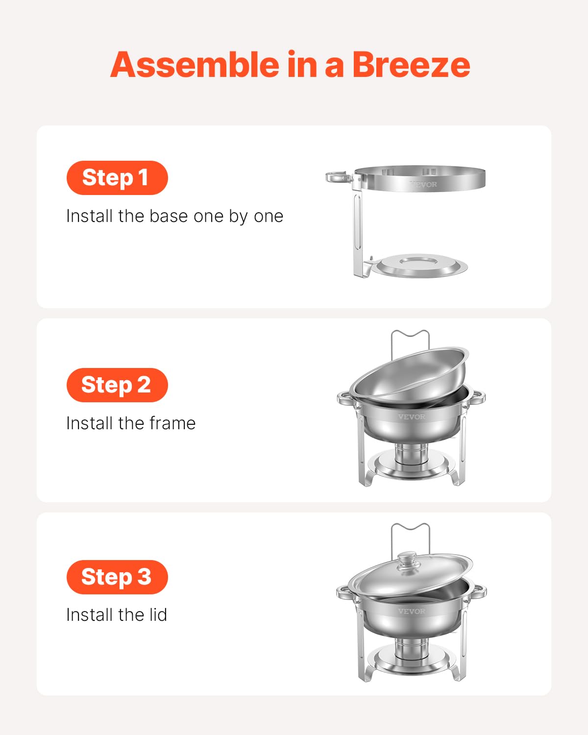 Foto 6 pulgar | Bufetera Hafing Dish Vevor 5 Litros 2 Unidades Acero Inoxidable - Venta Internacional