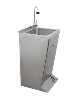 Foto 3 | Lavamanos A Pedal Santiva Lavped Gris De Acero Inoxidable Con Piezas De Instalación