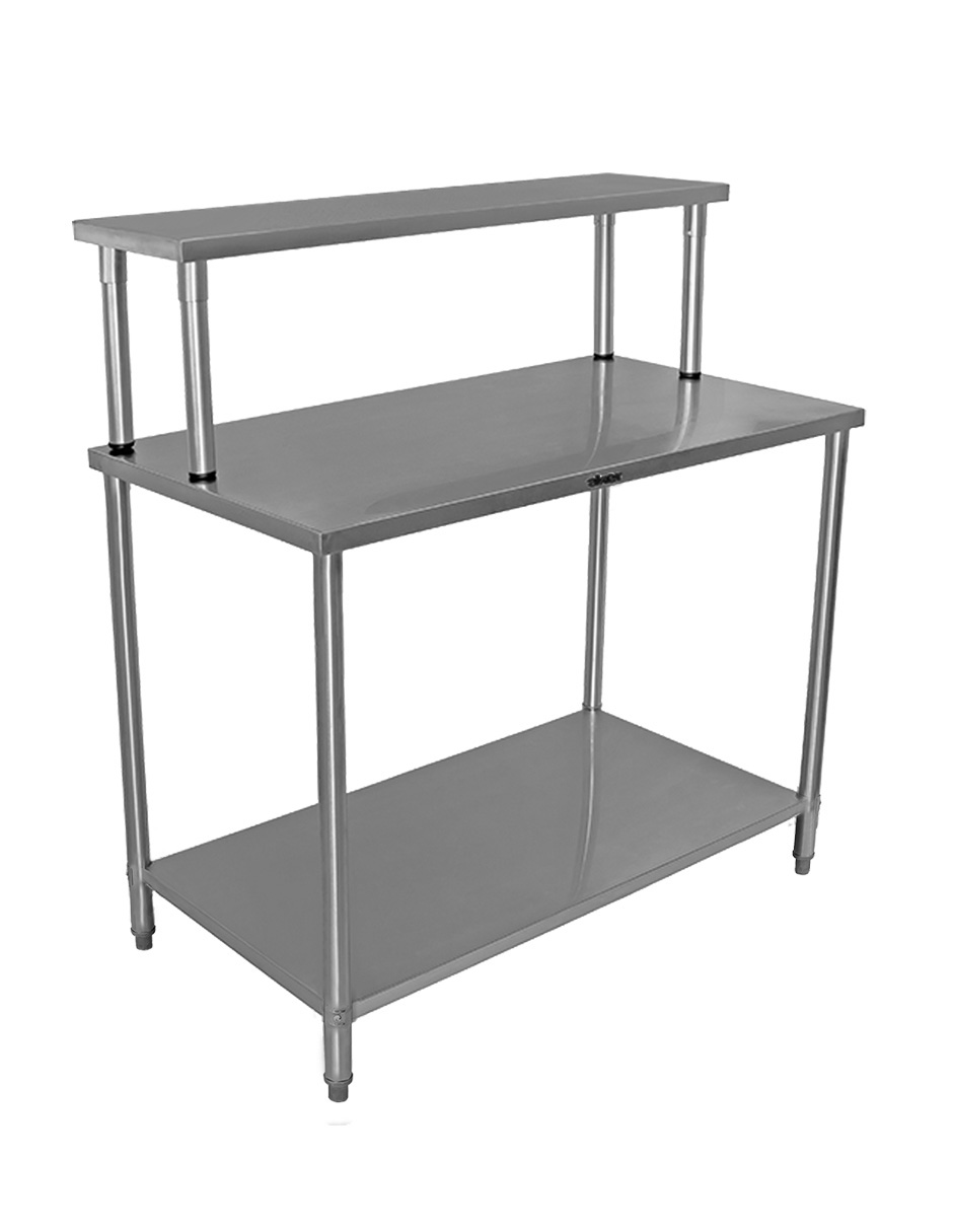 Foto 6 | Mesa Con Repisa Santiva Mesr110x6 Gris De Acero Inoxidable Con Repisa