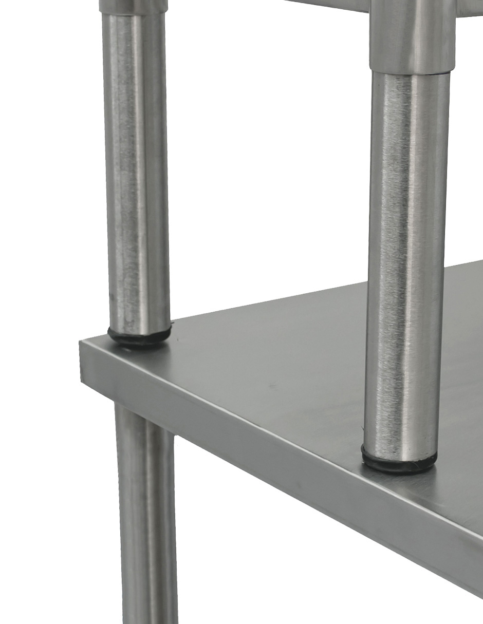 Foto 8 pulgar | Mesa Con Repisa Santiva Mesr110x6 Gris De Acero Inoxidable Con Repisa