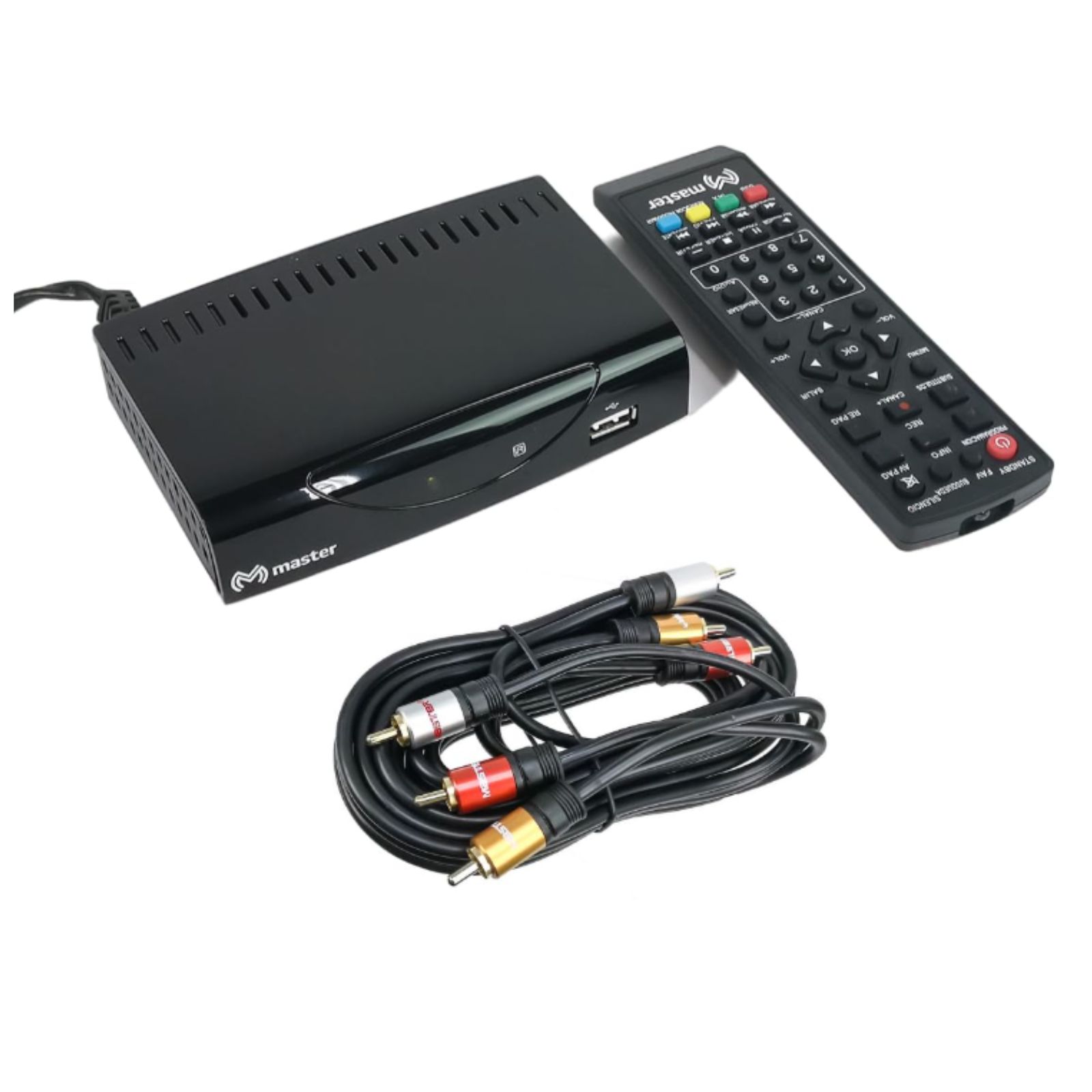 Decodificador Convertidor Digital MASTER ELECTRONICOS TDT-RECORD color Negro