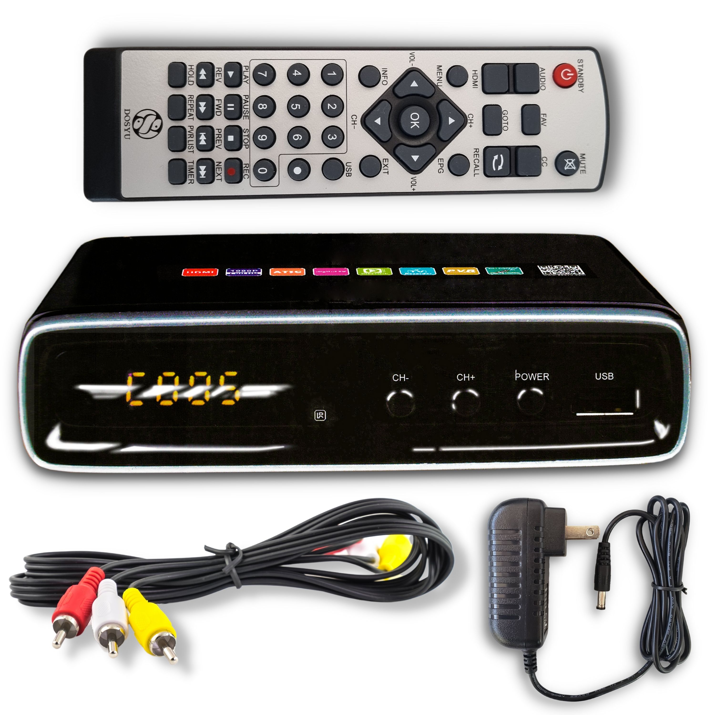 Foto 2 pulgar | Decodificador Full Hd 1080p - Sintonizador Digital Para Televisores Convencionales - Grabación Pvr Y Control Remoto