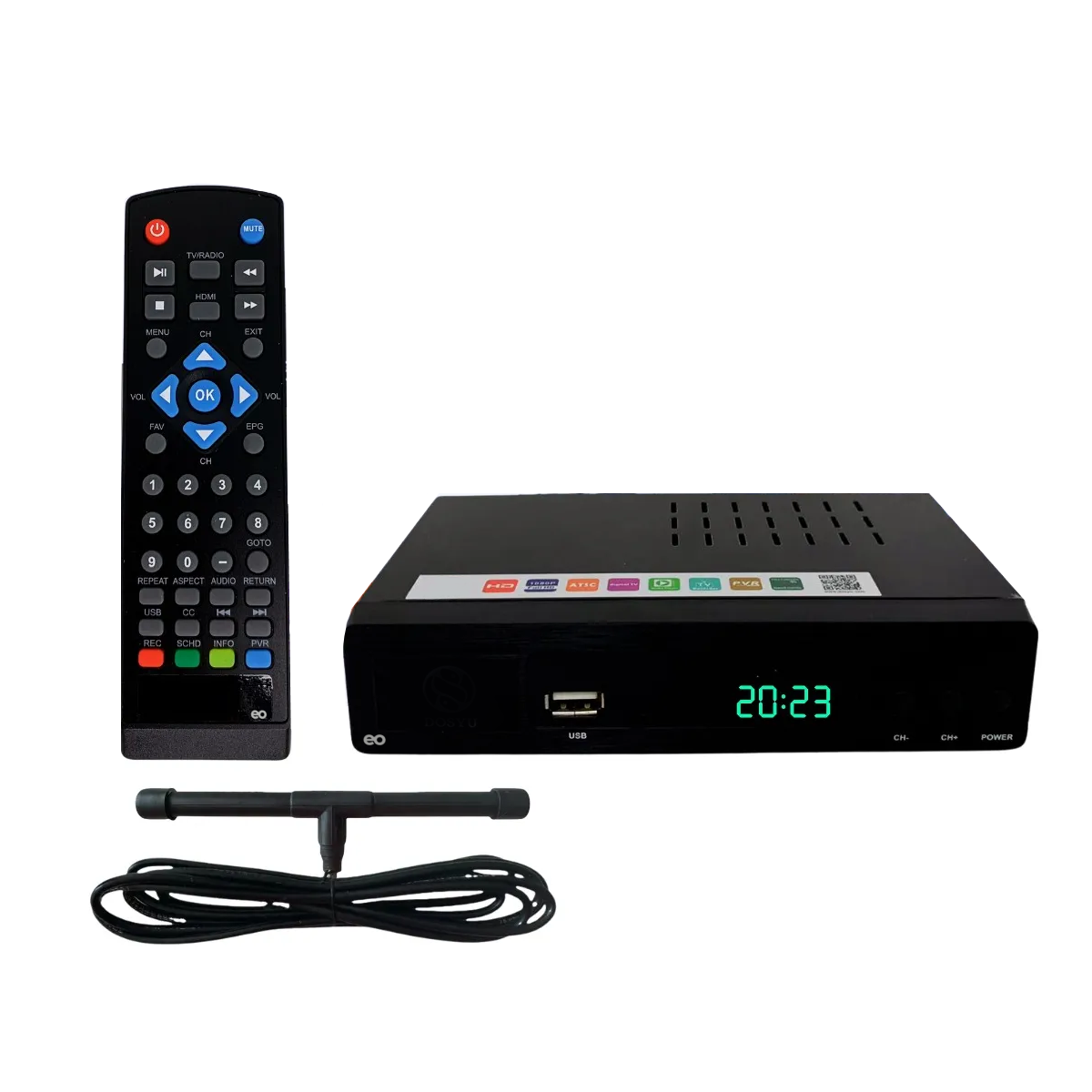 Foto 2 pulgar | Decodificador Convertidor Digital Tv Full Hd Eo Safe Imports Esi-4299-1 Negro